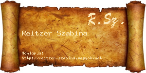 Reitzer Szabina névjegykártya